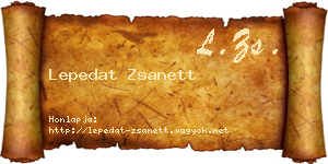 Lepedat Zsanett névjegykártya